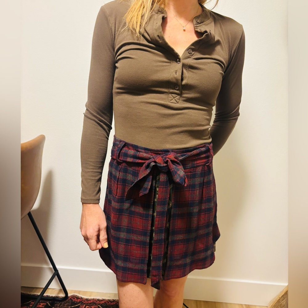 Rag & Bone Plaid mini skirt